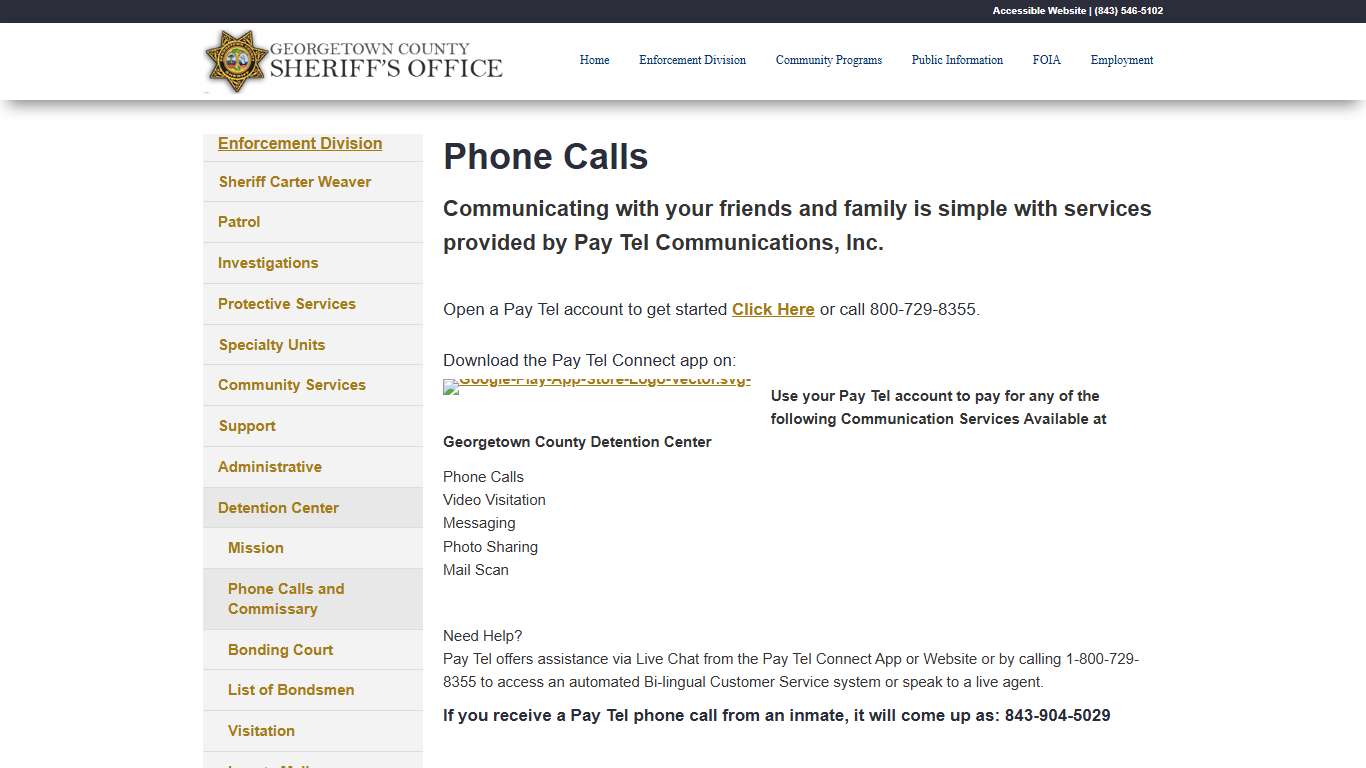 Phone Calls - GCSheriff.org